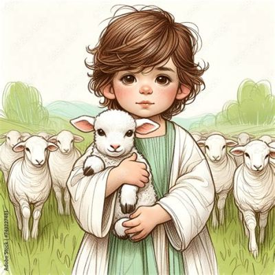 Young Shepherd: A Captivating Portrait Exploring Innocence and Pastoral Tranquility!